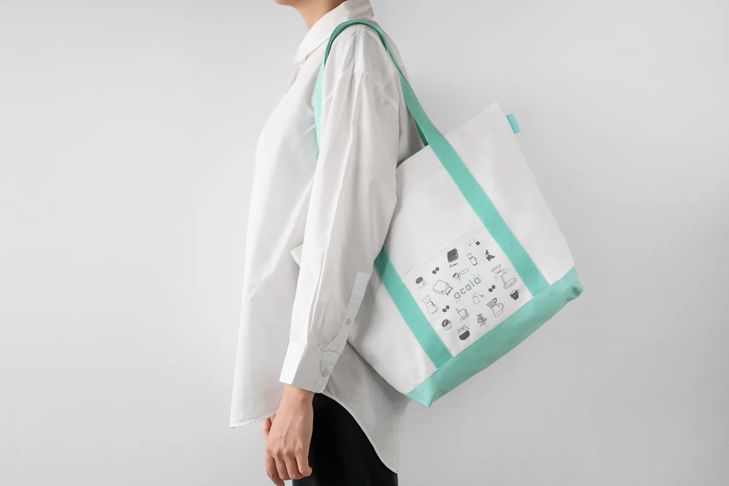 Acaia Tote Bag - Aqua - Image 4